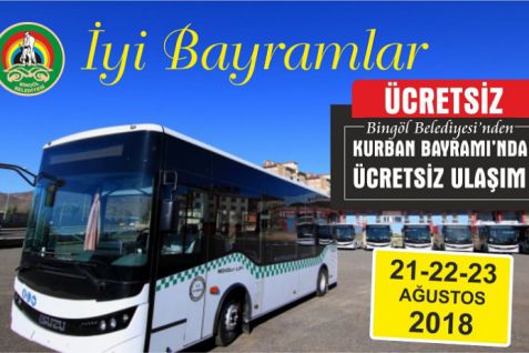 Bayramda toplu taşıma ücretsiz