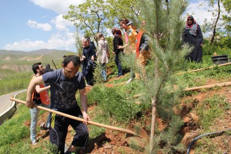 Depremde ölenler için hatıra ormanı oluşturuldu