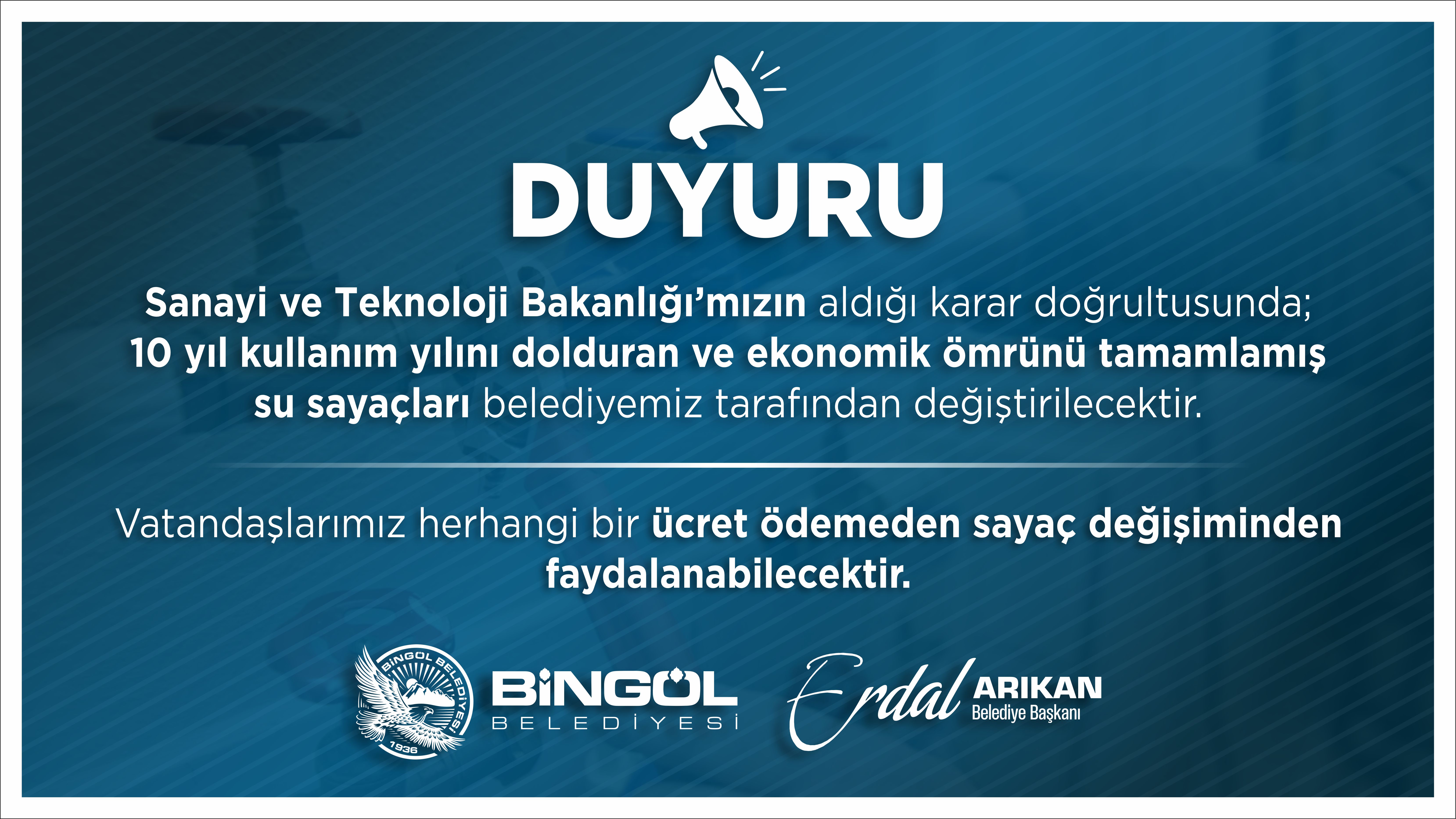 20 BİN SU SAYACI ÜCRETSİZ DEĞİŞTİRİLECEK