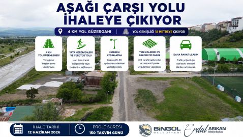AŞAĞIÇARŞI YOLU İHALEYE ÇIKIYOR