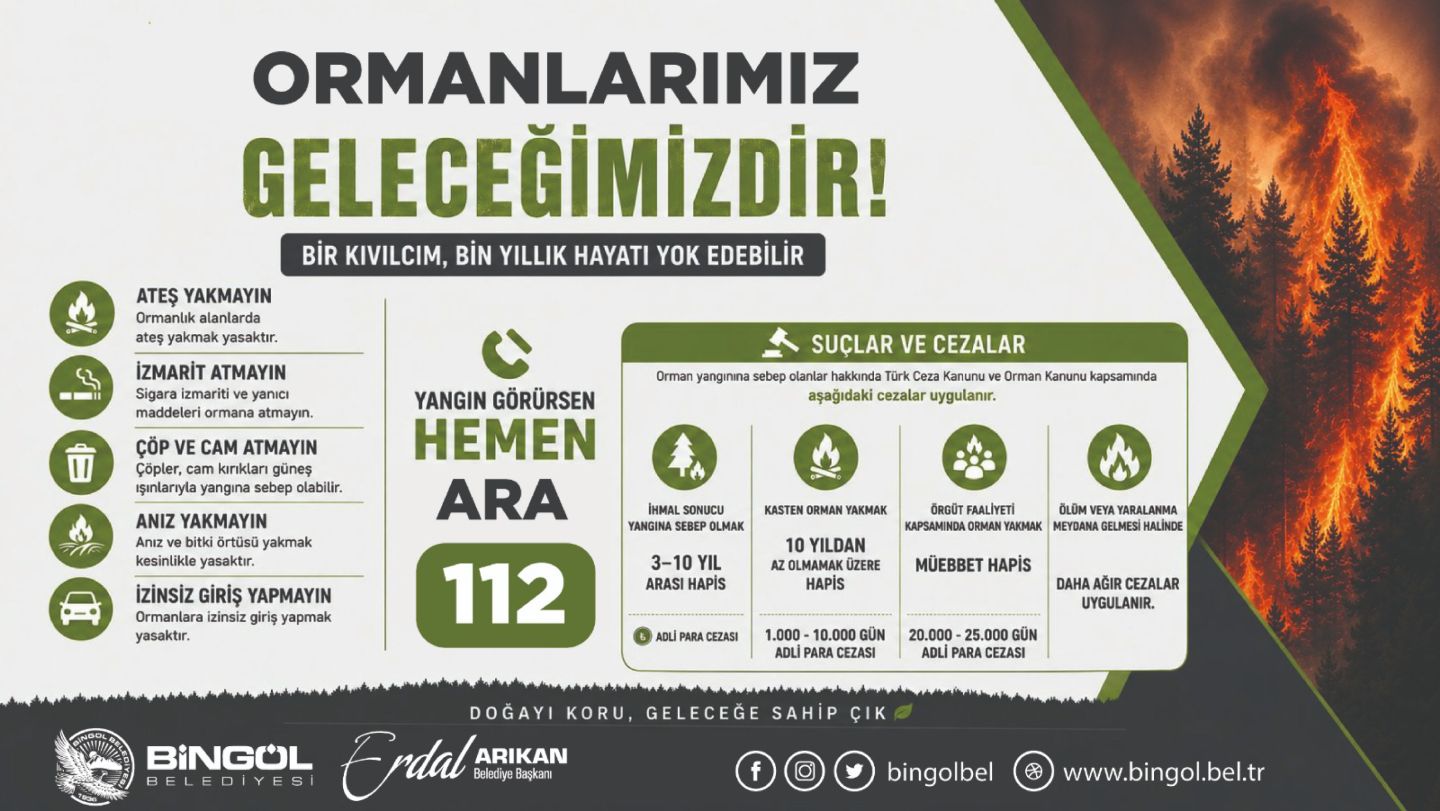 İTFAİYE’DEN ORMAN YANGINI UYARISI